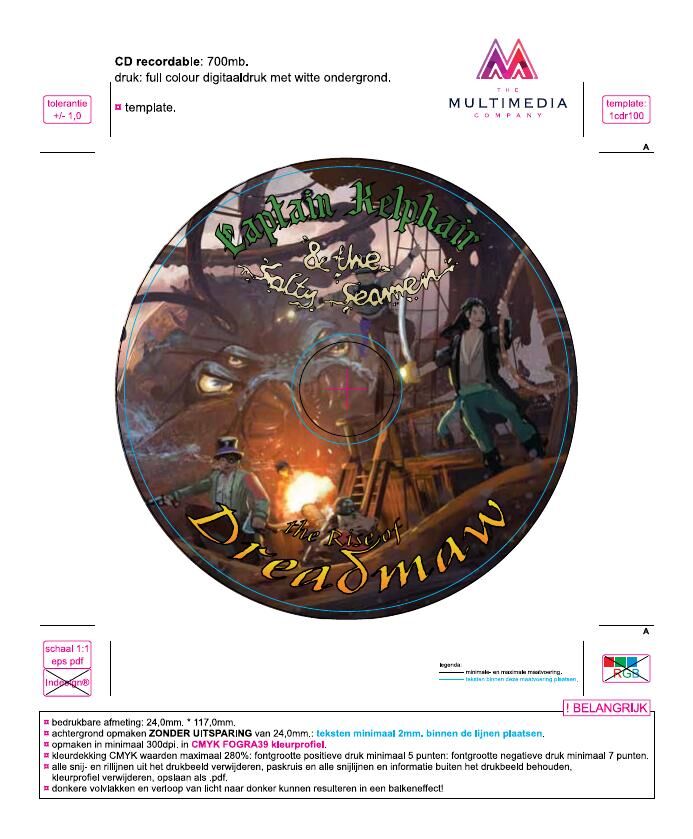 CD disc print design for The Rise of Dreadmaw