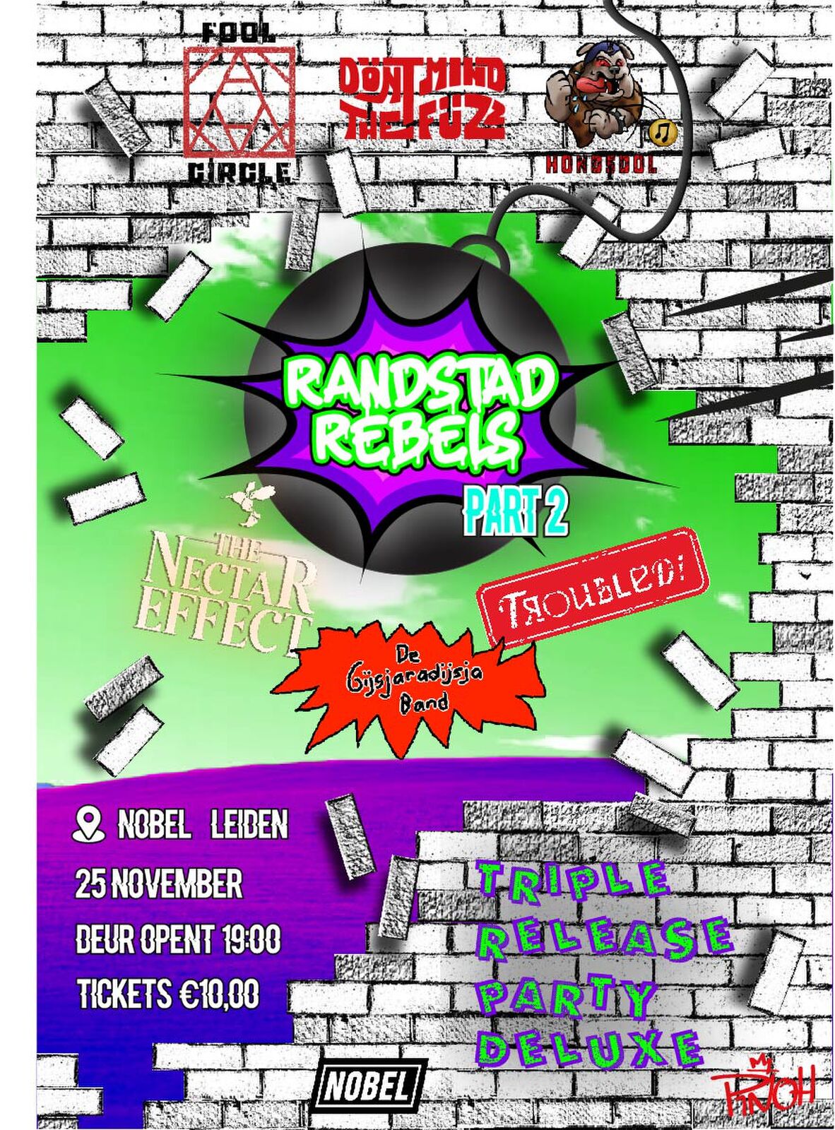 Randstad Rebels part 2 triple release party poster