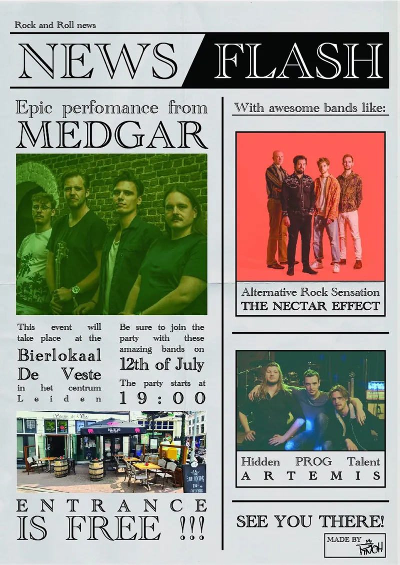 Releaseposter voor de single News Flash