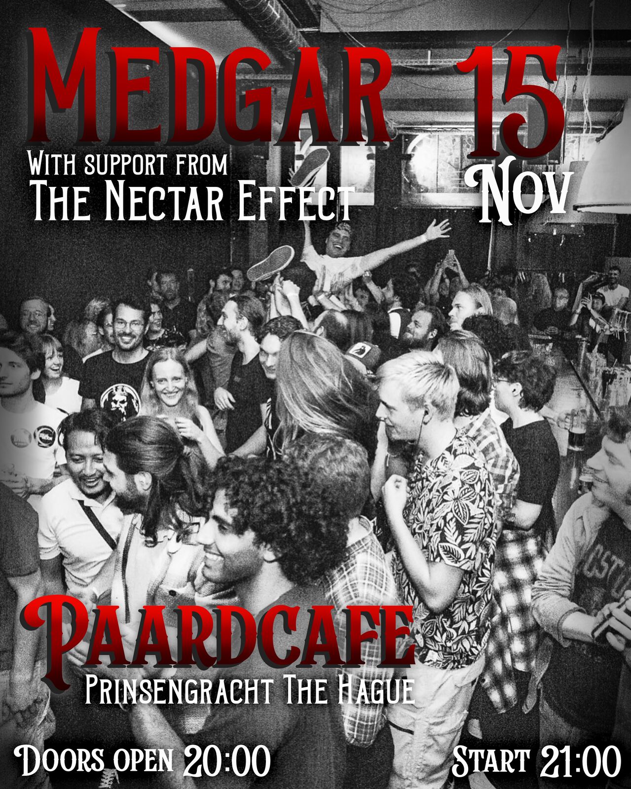 Gig poster for Paardcaf&eacute;, The Hague